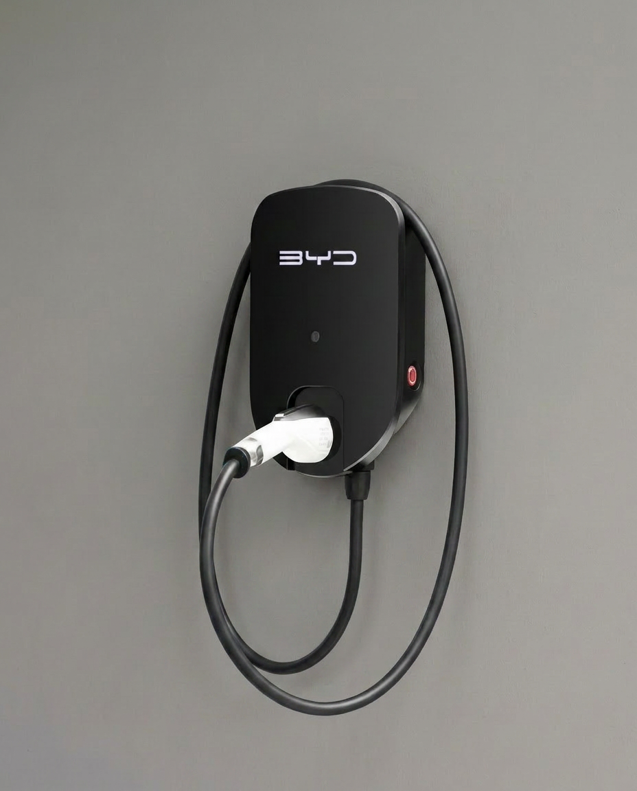 Premium home EV charger mounted on a modern house exterior